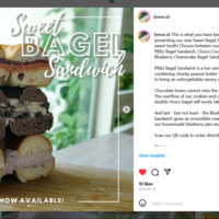 Breve Sweet Bagel Sandwich Announcement Post