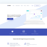 Zybra landing page