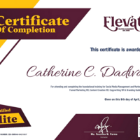 Social Media Marketing  Certification