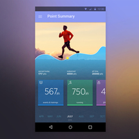 Dashboard design for a Fitness App