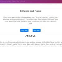 Website Created for a Local Pet Sitting Business