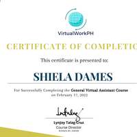 Certificates of Completion Executive Virtual Assistant