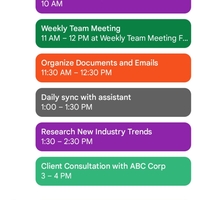 Outlined Tasks and Time Reminders 