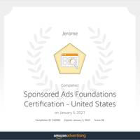 Amazon Advertising Certificate