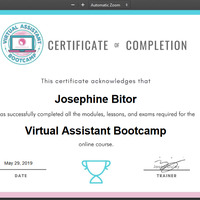 Virtual Assistant Course Certificate