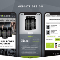 Bodybuilding supplements mobile responsive website design