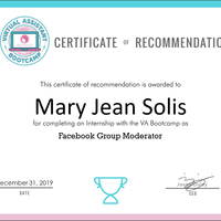 COC for completing Internship on FLIP as moderator