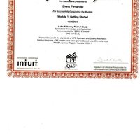 Quickbooks Certificate