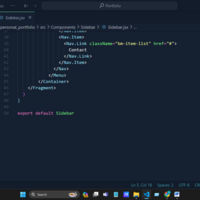 Portfolio- Sidebar