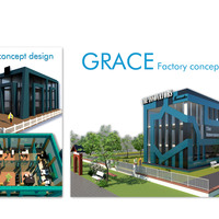 Factory concepts-02 Sketchup V Ray render 