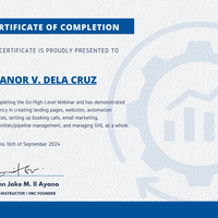 GHL Certificate