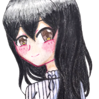 A traditional drawing of an original character.