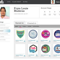 My Credly badges so far taking VA course online