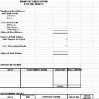 Bank Reconciliation Sample Template