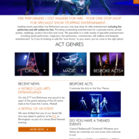 Live performer's Website. PHP,Joomla