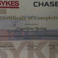 JP Morgan and Chase Data Entry Training Certificate