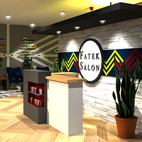 Salon interior perspective