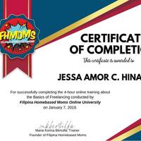 Certificate of completion