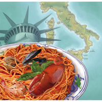 Editorial Illustration "Lobster far Diavolo Recipe"