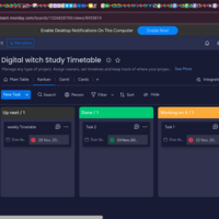 Above is a project I managed using monday.com