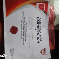 Web designing certificate of participation
