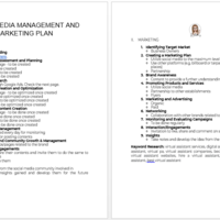 Social Media Management Plan