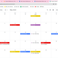 Gogle Calendar:  used google calendar to organize m day 