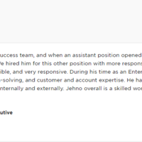 Testimonial from the AE I directly assisted in GroupRaise.