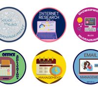 Badges I earned from the VA Bootcamp training
