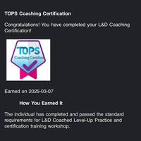 Coaching Certificate