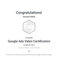 Google Ads Video Certification 