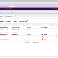 Contact import on hubspot