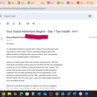 First Email received by client