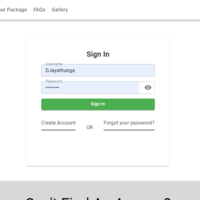 Login page