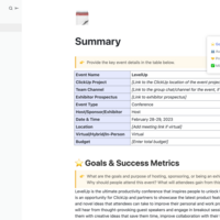 Event marketing tracker