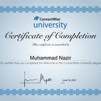 Connectwise Manage Certification