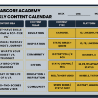 CONTENT CALENDAR