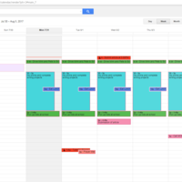 Sample of schedule management using google calendar