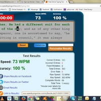 Typing speed test