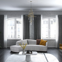 3d modeling and 3d visualization ceiling light