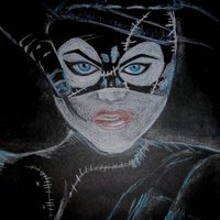 Illustration - Colored pencils over black paper