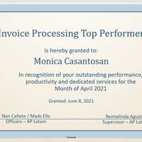 Top Performer April 2021