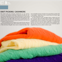 Style article on summer cashmere for Vox Hamptons Magazine