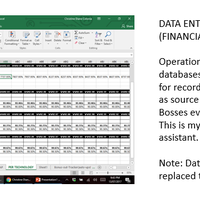 Data Entry: Company's Operational Yield