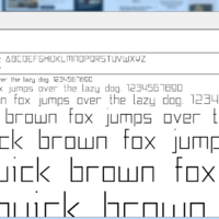 IA minimalistic modern font