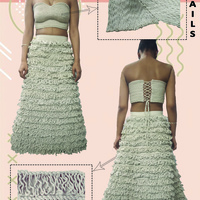 final look of the garment embellished with yarn