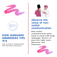 Sign language awareness
