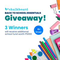 Chalkboard social media posting card