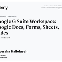 Google suite certificate