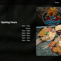 Restaurant Mockup - Opening Hours Section